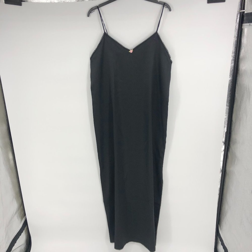 Diane Von Furstenburg long black nightgown Medium - Picture 1 of 6